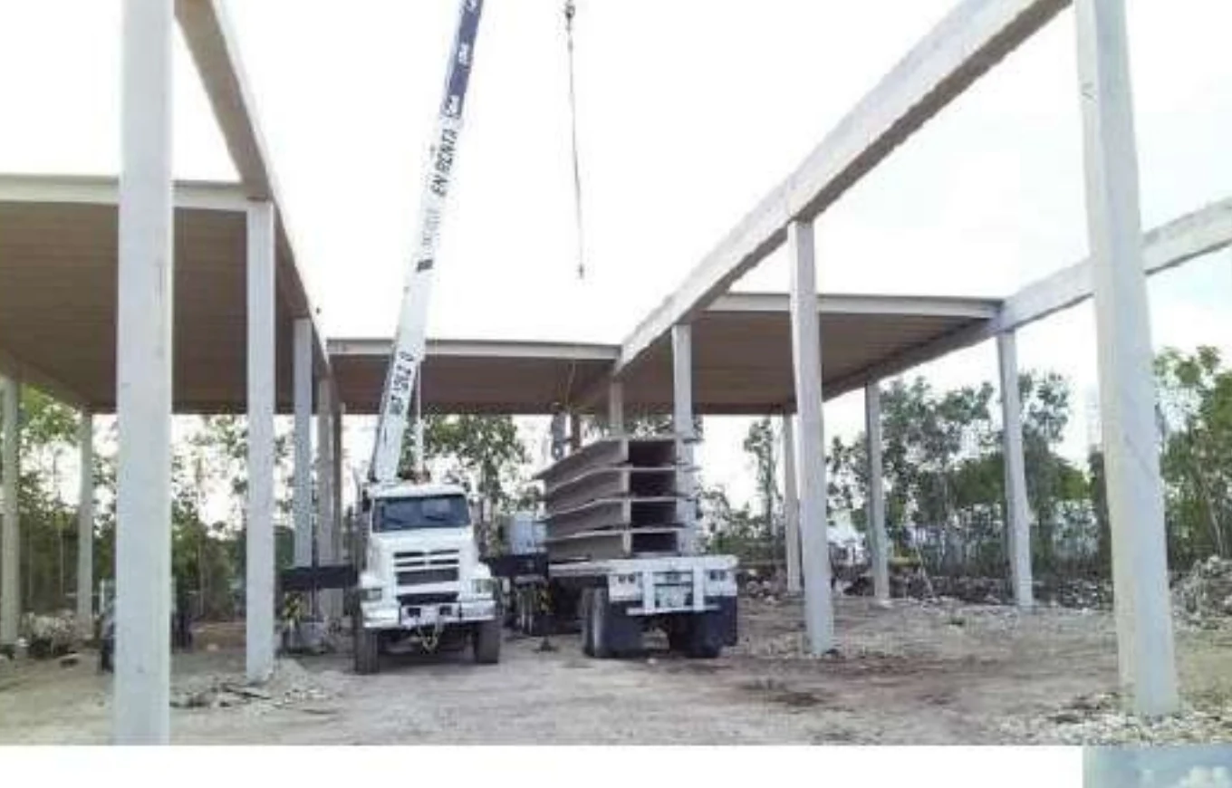 Construcción de bodegas · fotografía de obra