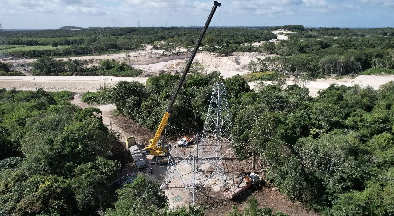 Izaje de torre de la línea de transmisión Garra de Jaguar
