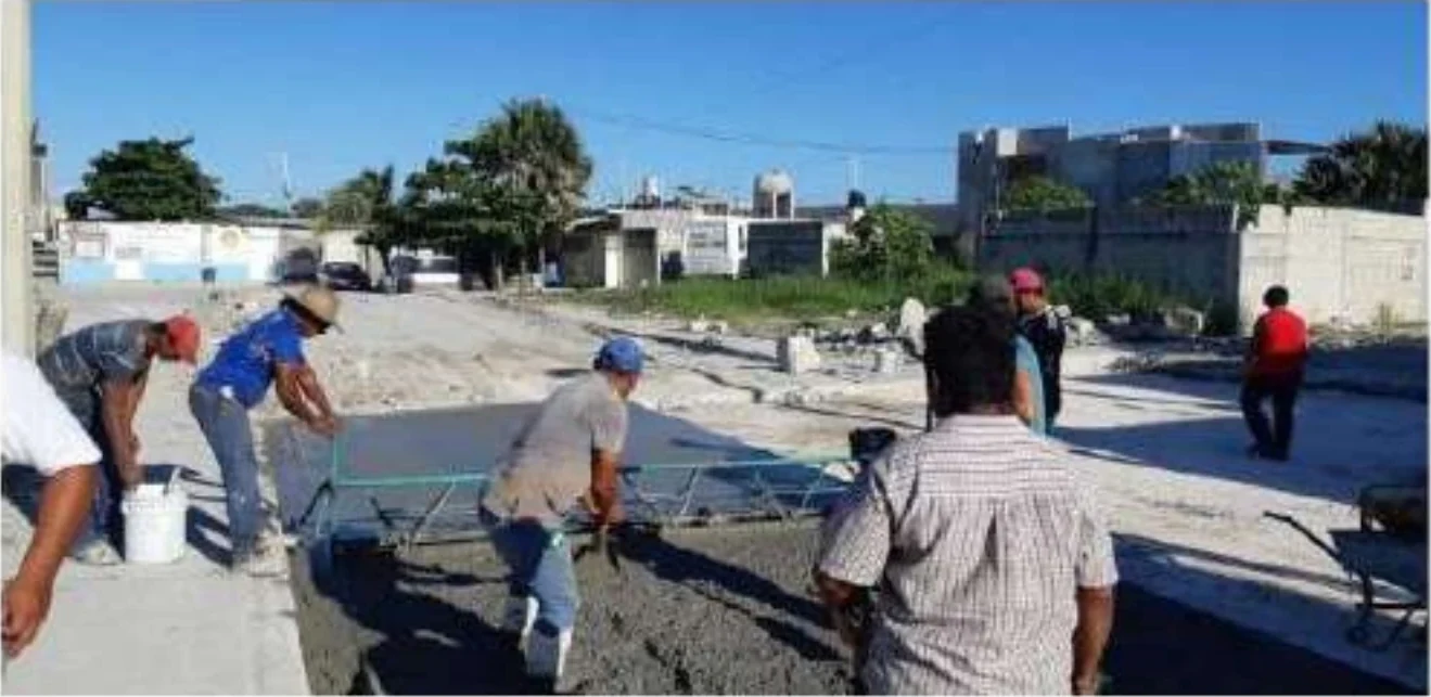 Pavimentación de concreto e infraestructura urbana · fotografía de obra